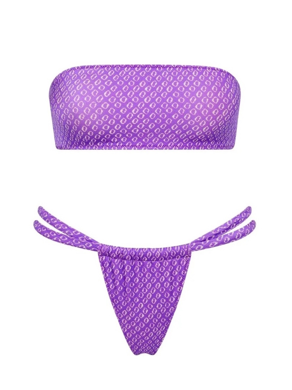 NWOT Triangl CLOVA - HAZE Purple Bandeau Bikini Set